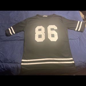 Vintage Black and White baseball jersey.